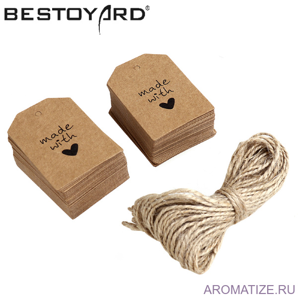 Бирка made whis love, 1 шт