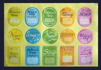 Этикетка для мыла "Natural Soap ", ассорти