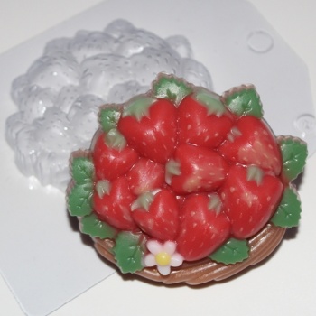 Корзина клубники, форма пластиковая 