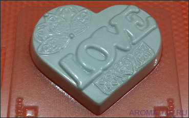 Сердце ажур LOVE, форма пластиковая