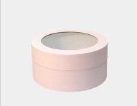 Коробка круглая кашпо с окном, 18 см 